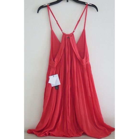 O'Neill SP0416026 Women's Sz S Red Saltwater Solids Tank Dress Swim Cover-Up $50 - Picture 2 of 7